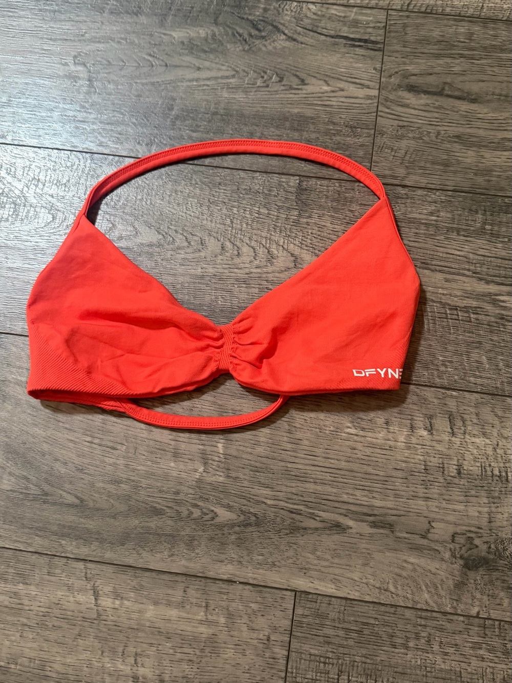 DFYN Active Red Halter Bikini Top